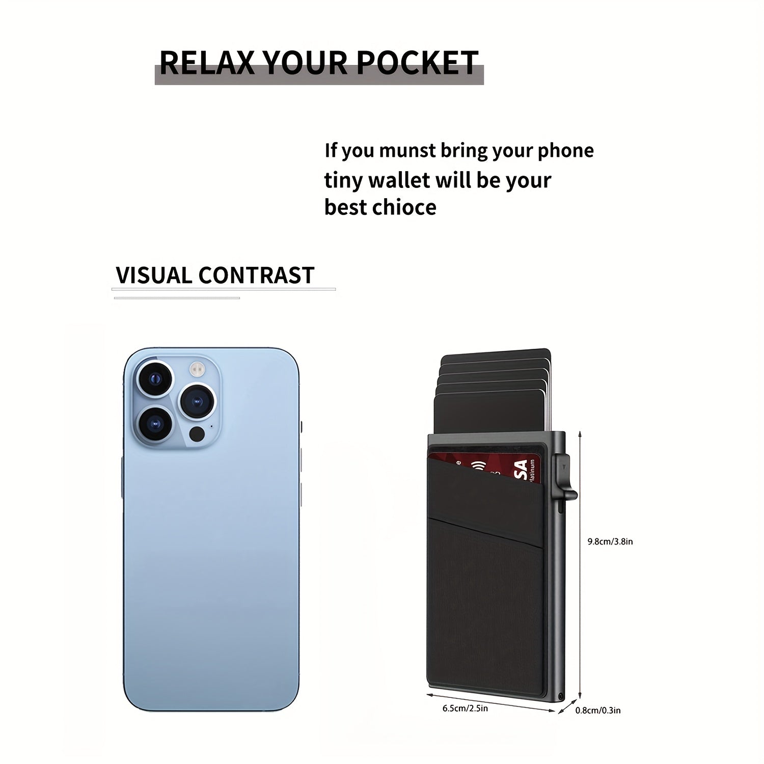 Automatic Pop-Up Credit Card Holder Money Bag Minimalist RFID Blocking Men's Business Card Wallet, Ideal Gift For Men