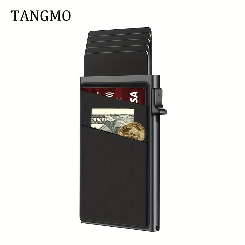 Automatic Pop-Up Credit Card Holder Money Bag Minimalist RFID Blocking Men's Business Card Wallet, Ideal Gift For Men