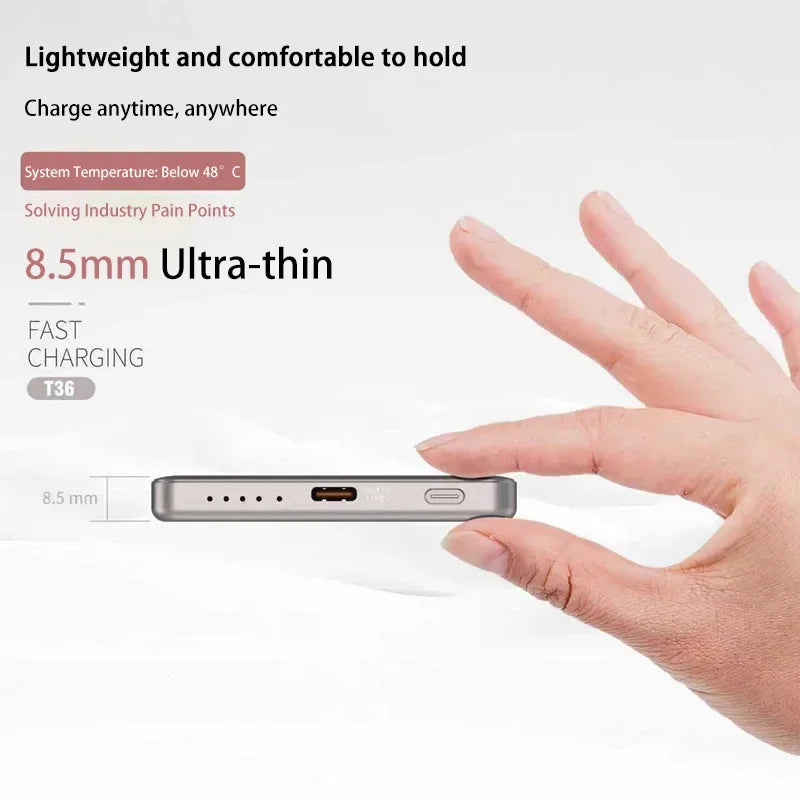 50000mAh Power Bank For iPhone 17 16 Pro Max Magnetic Wireless 22.5W Ultra Capacity Super Fast Charging Power Bank 2025