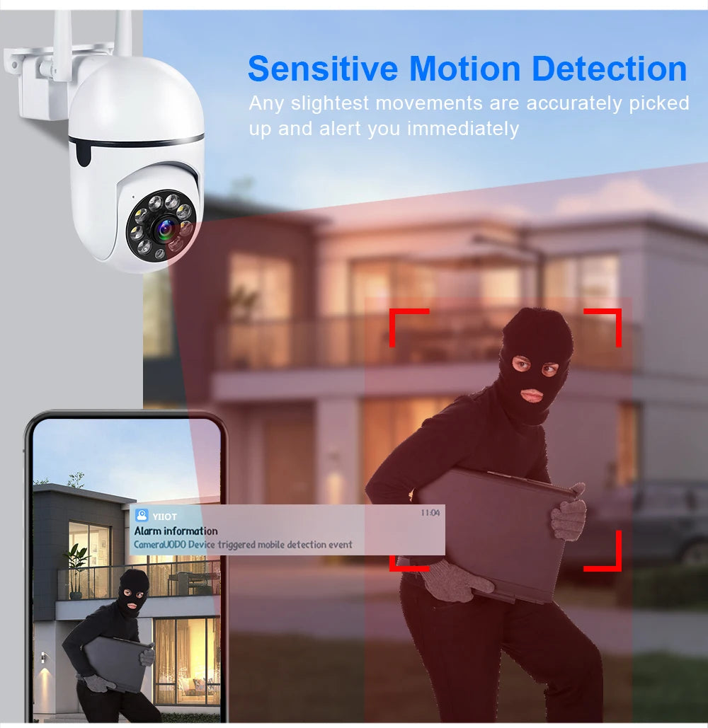 8MP Wireless Security Survillance PTZ Camera Wifi IP Outdoor 4X Zoom Cameras AI Human Tracking Two-way Audio HD Night Color Cam