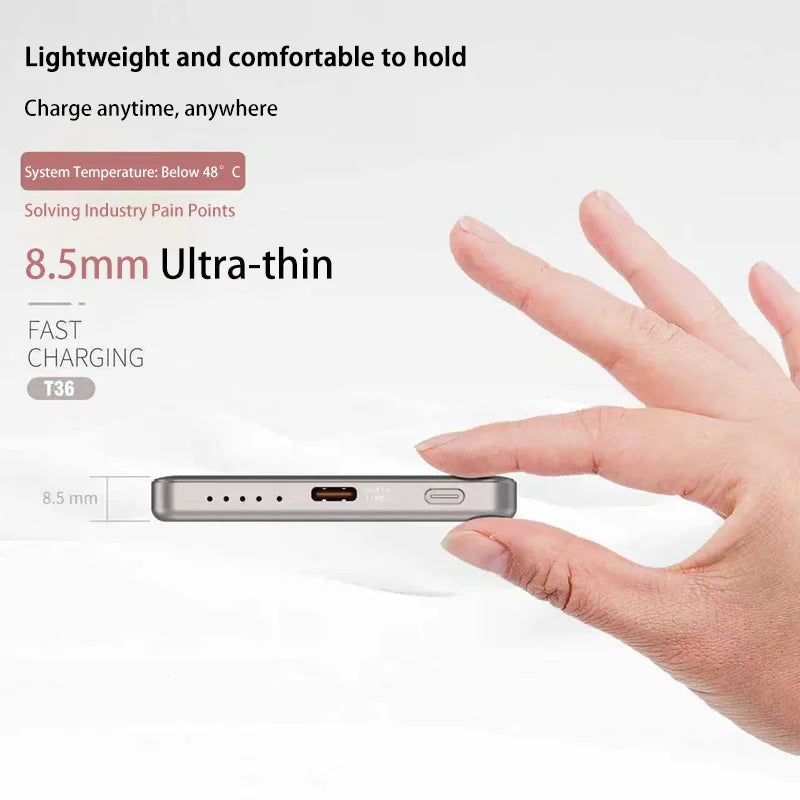 50000mAh Power Bank For iPhone 17 16 Pro Max Magnetic Wireless 22.5W Ultra Capacity Super Fast Charging Power Bank 2025