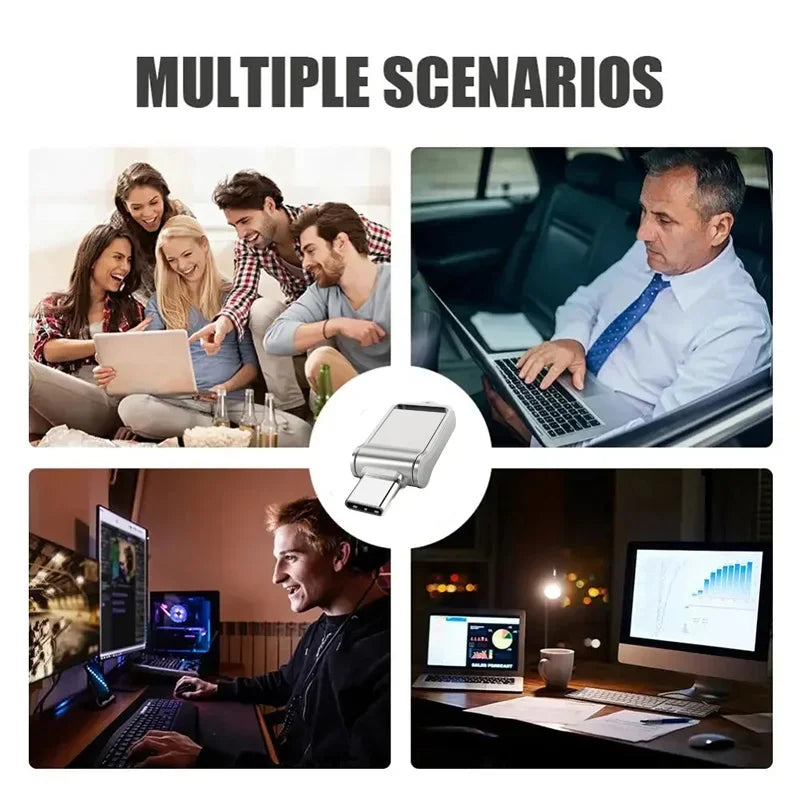 Xiaomi 2TB USB 3.2 Flash Drive High Speed Type-C Interface Dual-Use Flash Memory 512GB 1TB Stick For Phone Windows 11 Computer