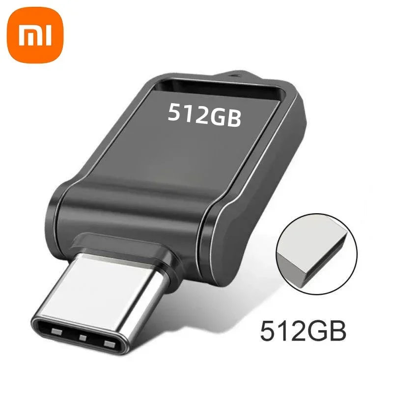 Xiaomi 2TB USB 3.2 Flash Drive High Speed Type-C Interface Dual-Use Flash Memory 512GB 1TB Stick For Phone Windows 11 Computer