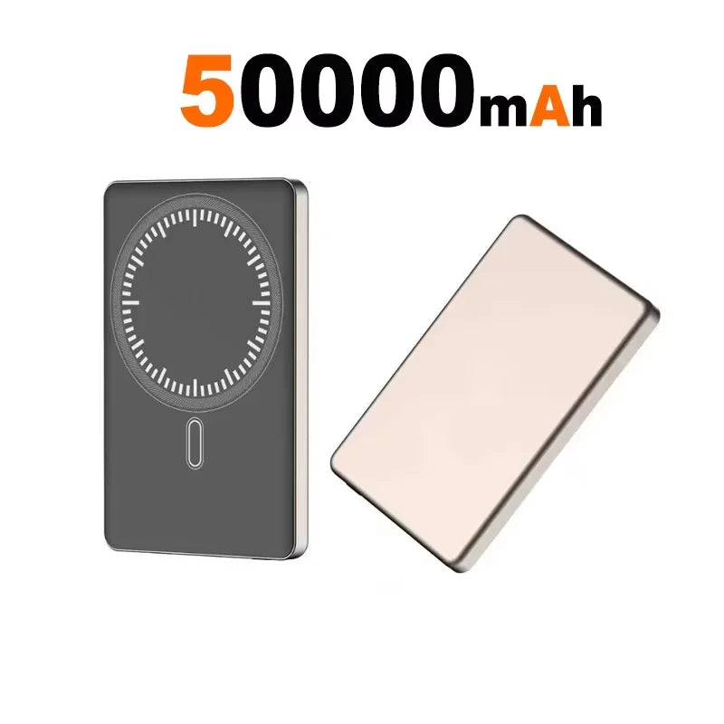 50000mAh Power Bank For iPhone 17 16 Pro Max Magnetic Wireless 22.5W Ultra Capacity Super Fast Charging Power Bank 2025
